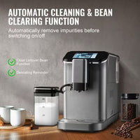 Fully Automatic Espresso Machine Cappuccino Latte Machine 6 Cups Silver Color Espresso Machine with 20 Bar Super