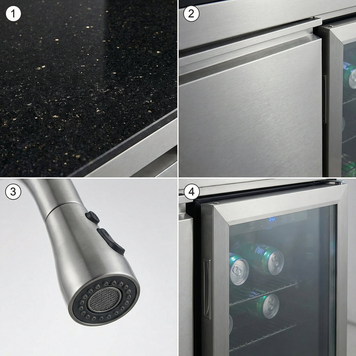 Sink and Fridge Combo for Outdoor Kitchen