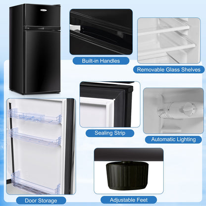 2 Doors Cold-rolled Sheet Compact Refrigerator
