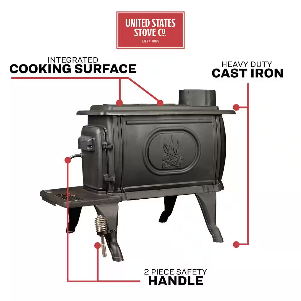 Logwood 900 Sq. Ft. 2020 EPA Certified Cast Iron Wood-Burning Stove