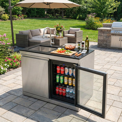 Sink and Fridge Combo for Outdoor Kitchen