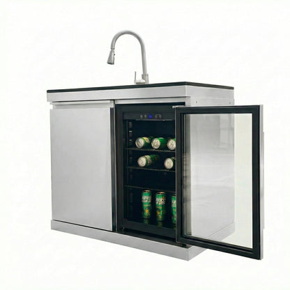 Sink and Fridge Combo for Outdoor Kitchen