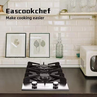 Profile 12 In. 2 Burners Recessed Gas Cook Top in Stainless Steel with Melt-Proof Metal Knobs