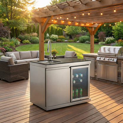 Sink and Fridge Combo for Outdoor Kitchen