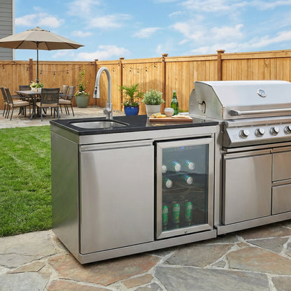 Sink and Fridge Combo for Outdoor Kitchen