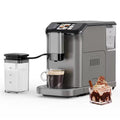 2 Cup 20 Bar Touch Screen All-In-One Espresso Machine in Silver with Built-In Grinder and Automatic Milk Frother