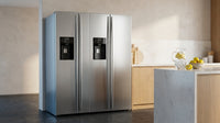 French Door Refrigerator with Side Freezer, Nugget and Cube Ice Maker, Adjustable Thermostat, 20 Cu. Ft., Stainless Steel — Lifestyle