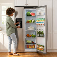 French Door Refrigerator with Side Freezer, Nugget and Cube Ice Maker, Adjustable Thermostat, 20 Cu. Ft., Stainless Steel — Lifestyle