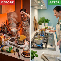 Profile 12 In. 2 Burners Recessed Gas Cook Top in Stainless Steel with Melt-Proof Metal Knobs — Before & After