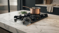 Profile 12 In. 2 Burners Recessed Gas Cook Top in Stainless Steel with Melt-Proof Metal Knobs — Lifestyle