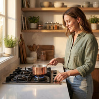 Profile 12 In. 2 Burners Recessed Gas Cook Top in Stainless Steel with Melt-Proof Metal Knobs — Lifestyle