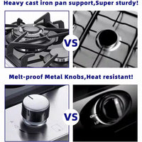 Profile 12 In. 2 Burners Recessed Gas Cook Top in Stainless Steel with Melt-Proof Metal Knobs