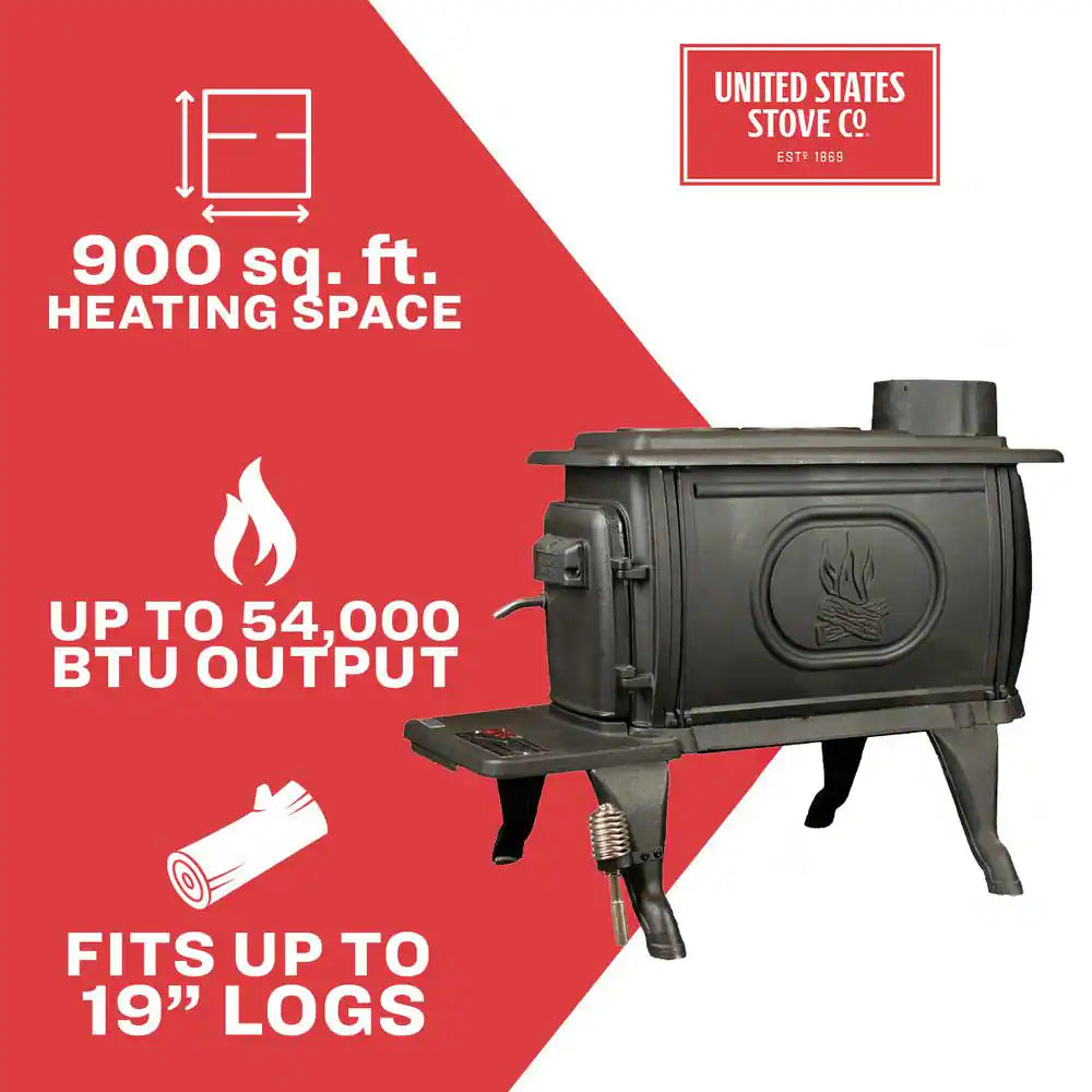 Logwood 900 Sq. Ft. 2020 EPA Certified Cast Iron Wood-Burning Stove